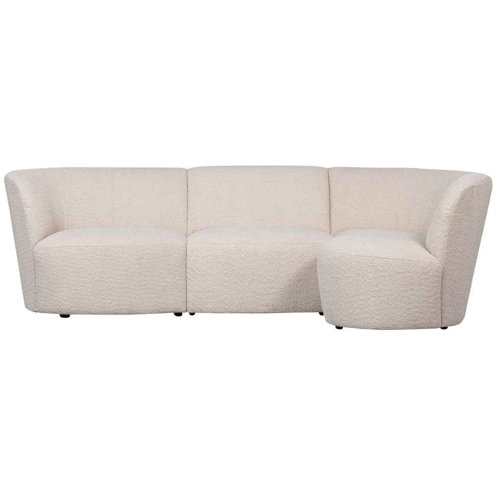 3 Vietų Su Dešinės Pusės Kušete COCO, buklė, kreminė