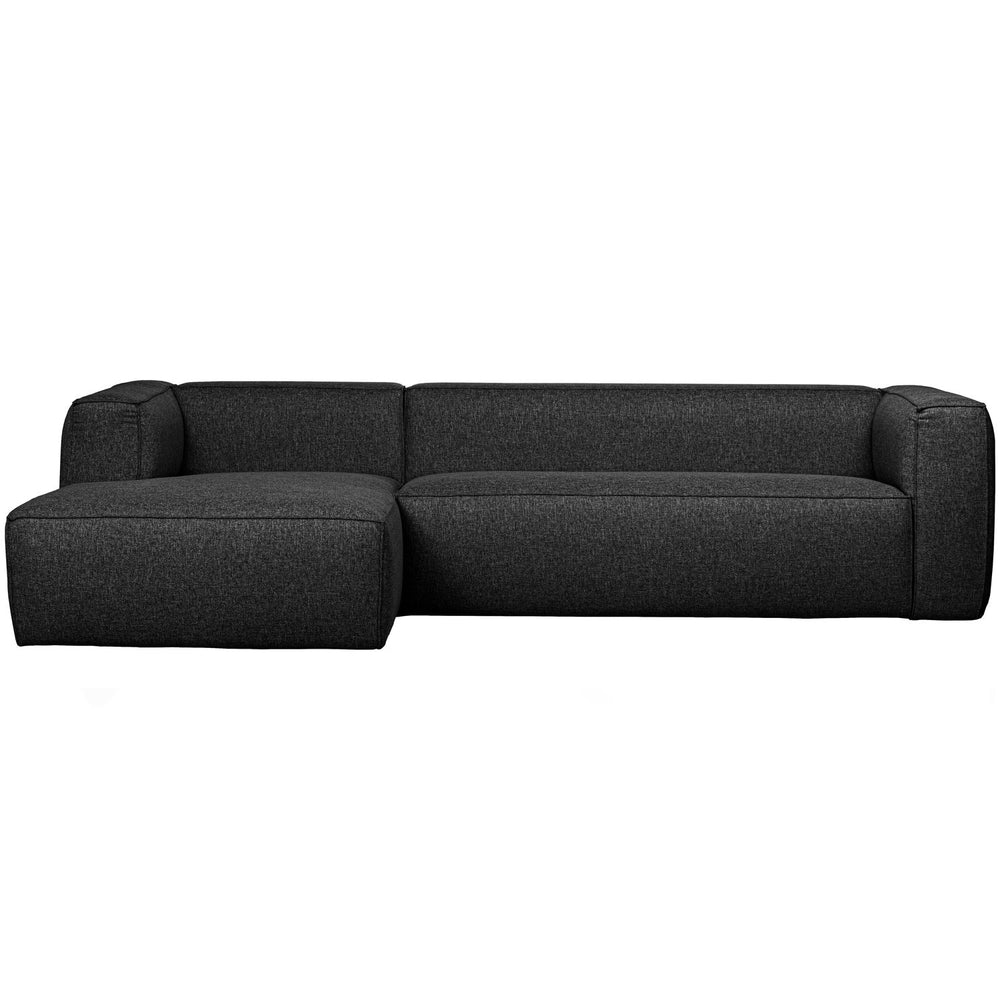 Kampinė sofa BEAN su pagalvėmis, tamsiai pilkai melanžas
