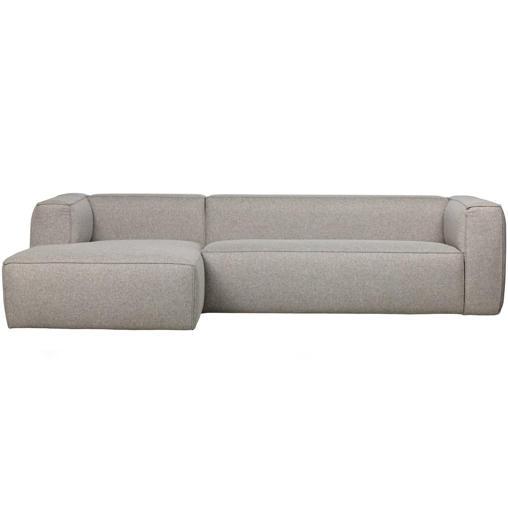 Kampinė sofa BEAN su pagalvėmis, šviesiai pilkai melanžas