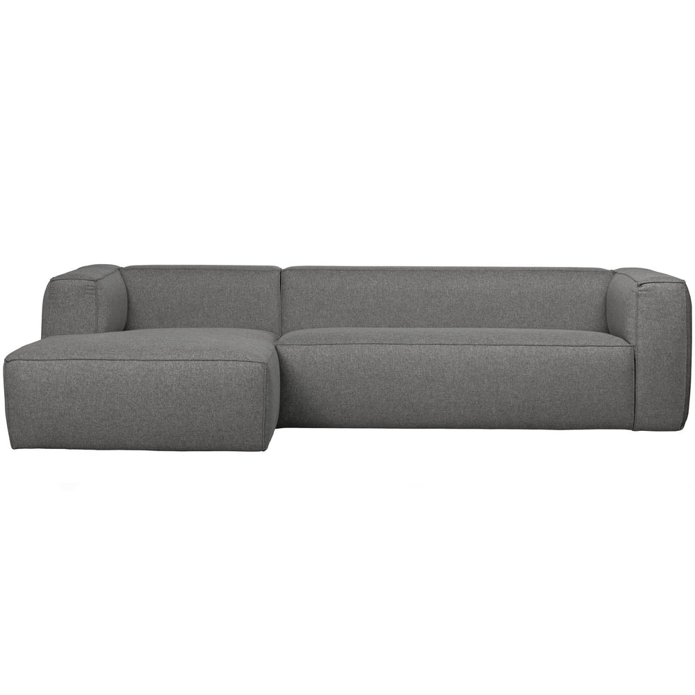 Kampinė sofa BEAN su pagalvėmis, vidutiniai pilkai melanžas