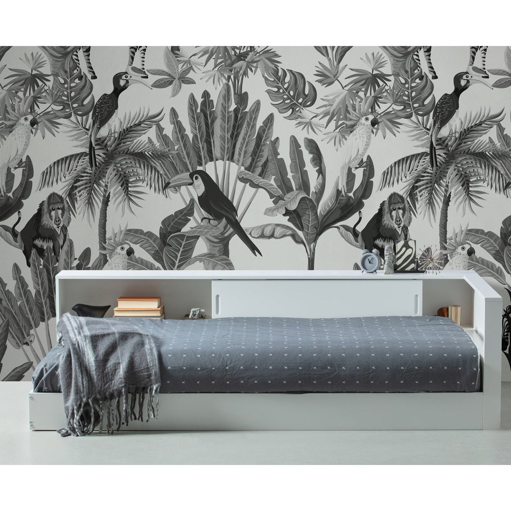 Kampinė lova CONNECT, balta pušis