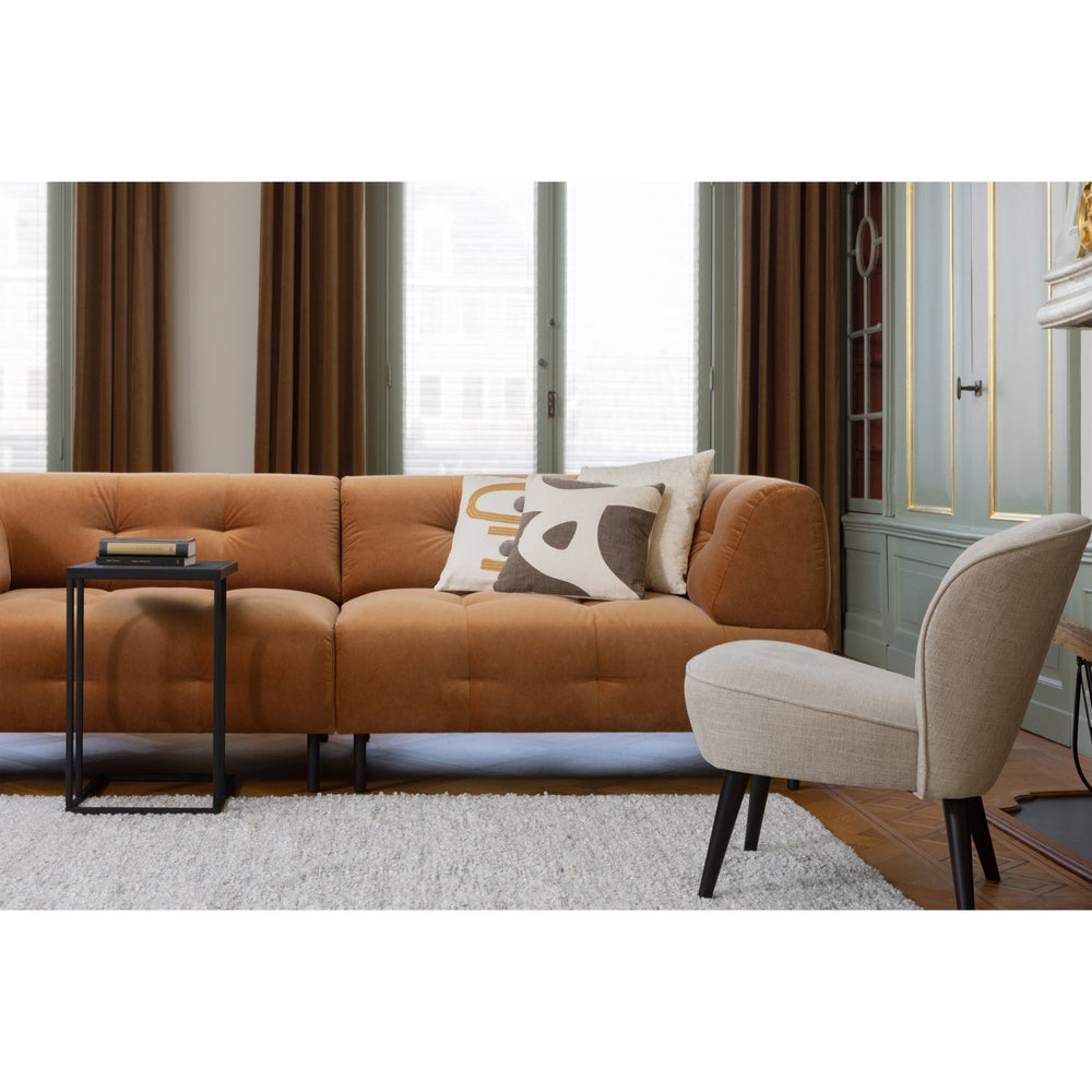 Šoninis staliukas FEBE, juodas metalinis, U formos