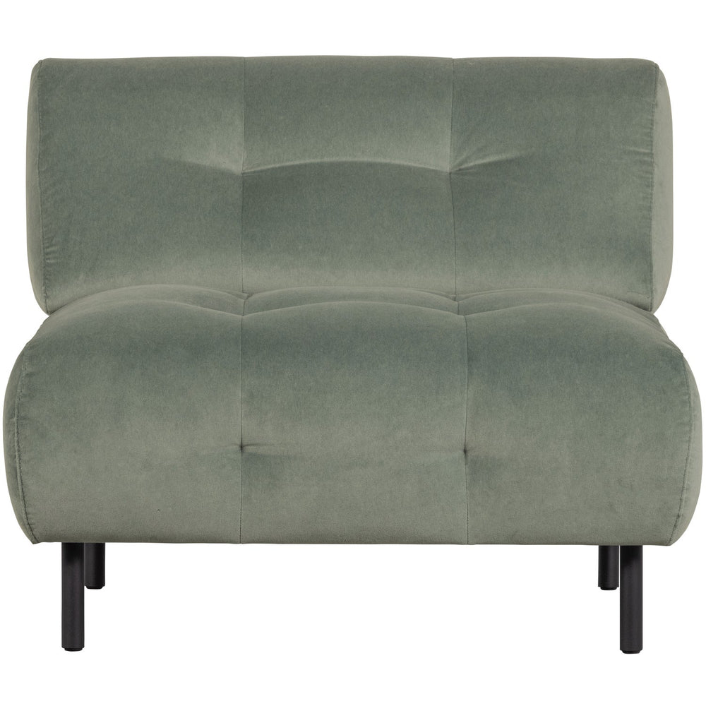 Armchair LLOYD, velour, greenish aquatic plants
