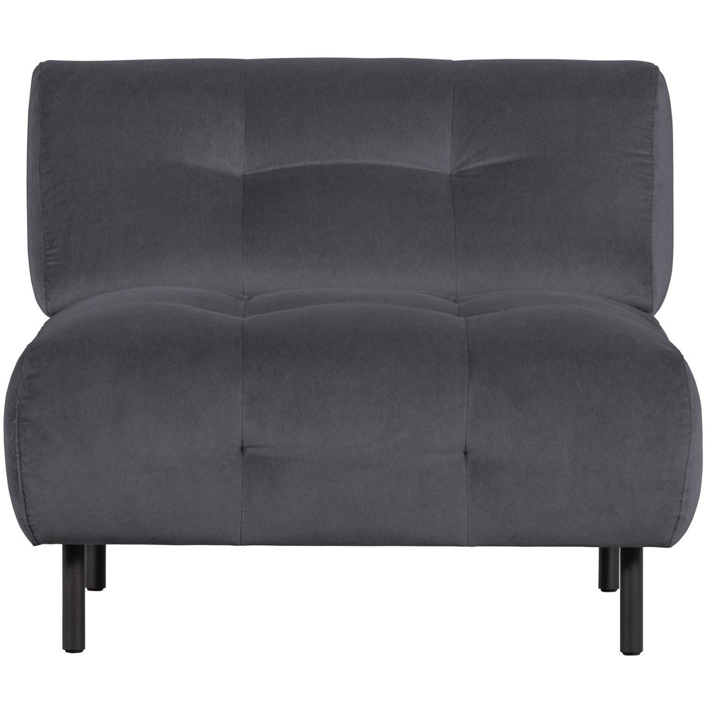 Armchair LLOYD, velour, sky blue