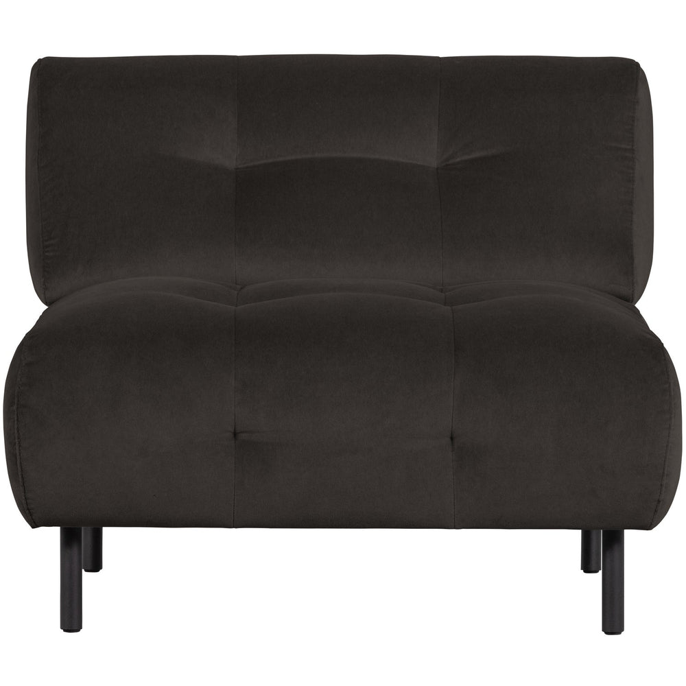 Armchair LLOYD, washed velvet, cast iron