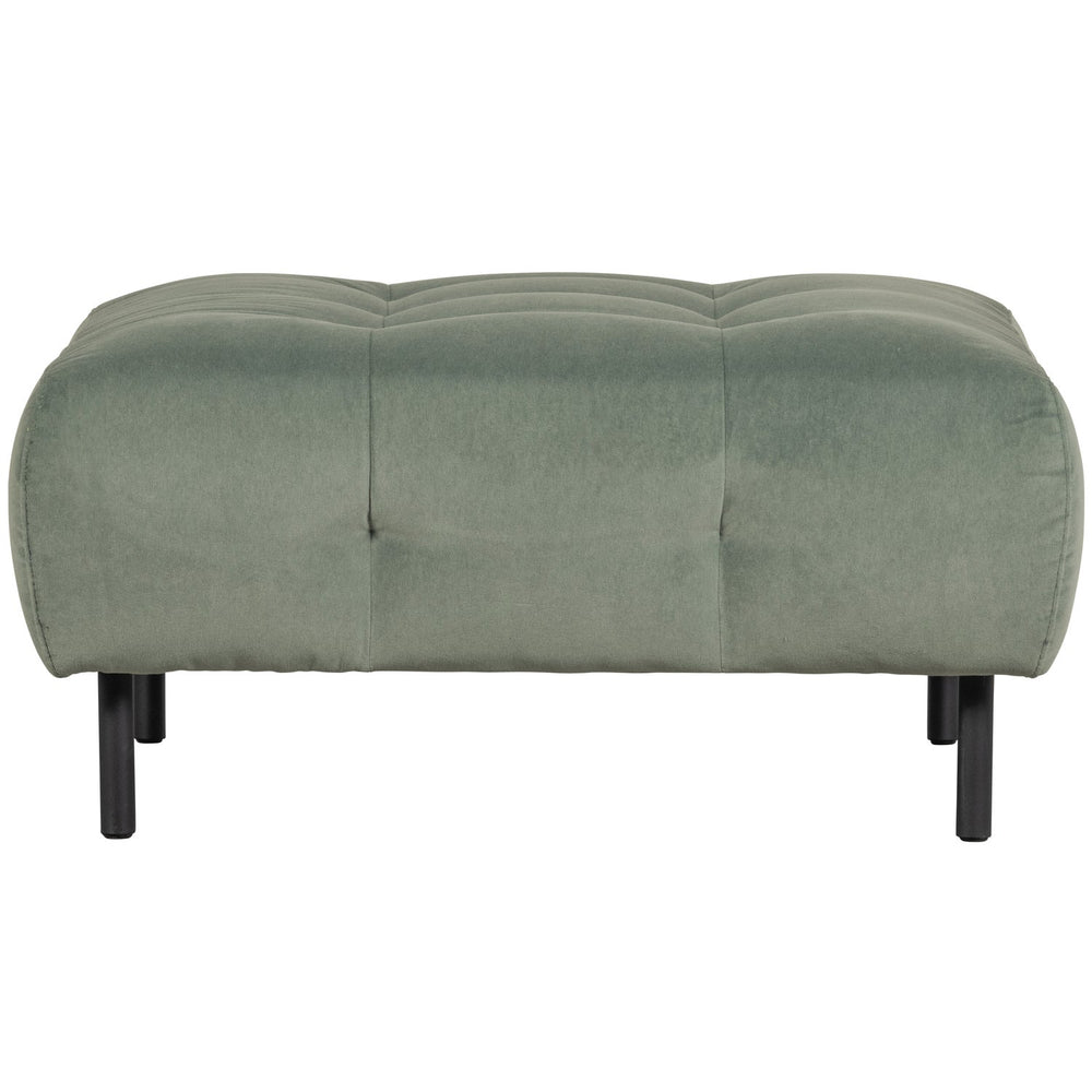 Pouf LLOYD, velvet, greenish water plants