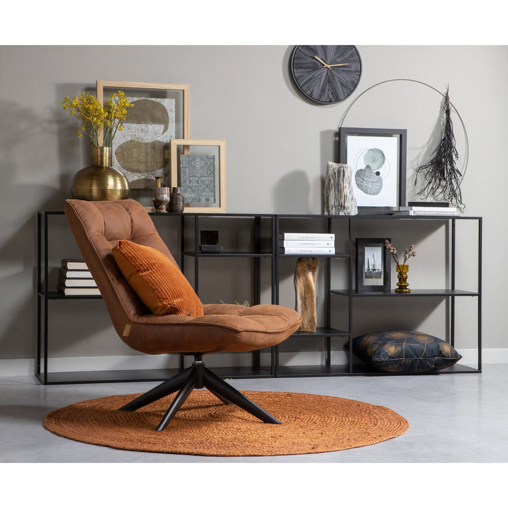 Armchair JOUKE, cognac PU leather