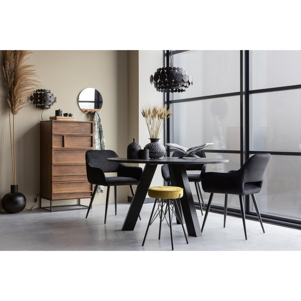 JELLE Chairs, Set of 2, Black