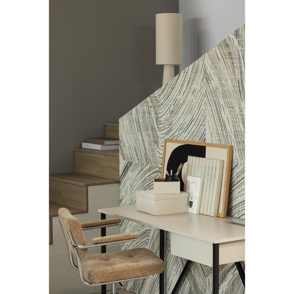 Biuro kėdė KOVA, austas briaunotas audinys, tamsus smėlio atspalvis