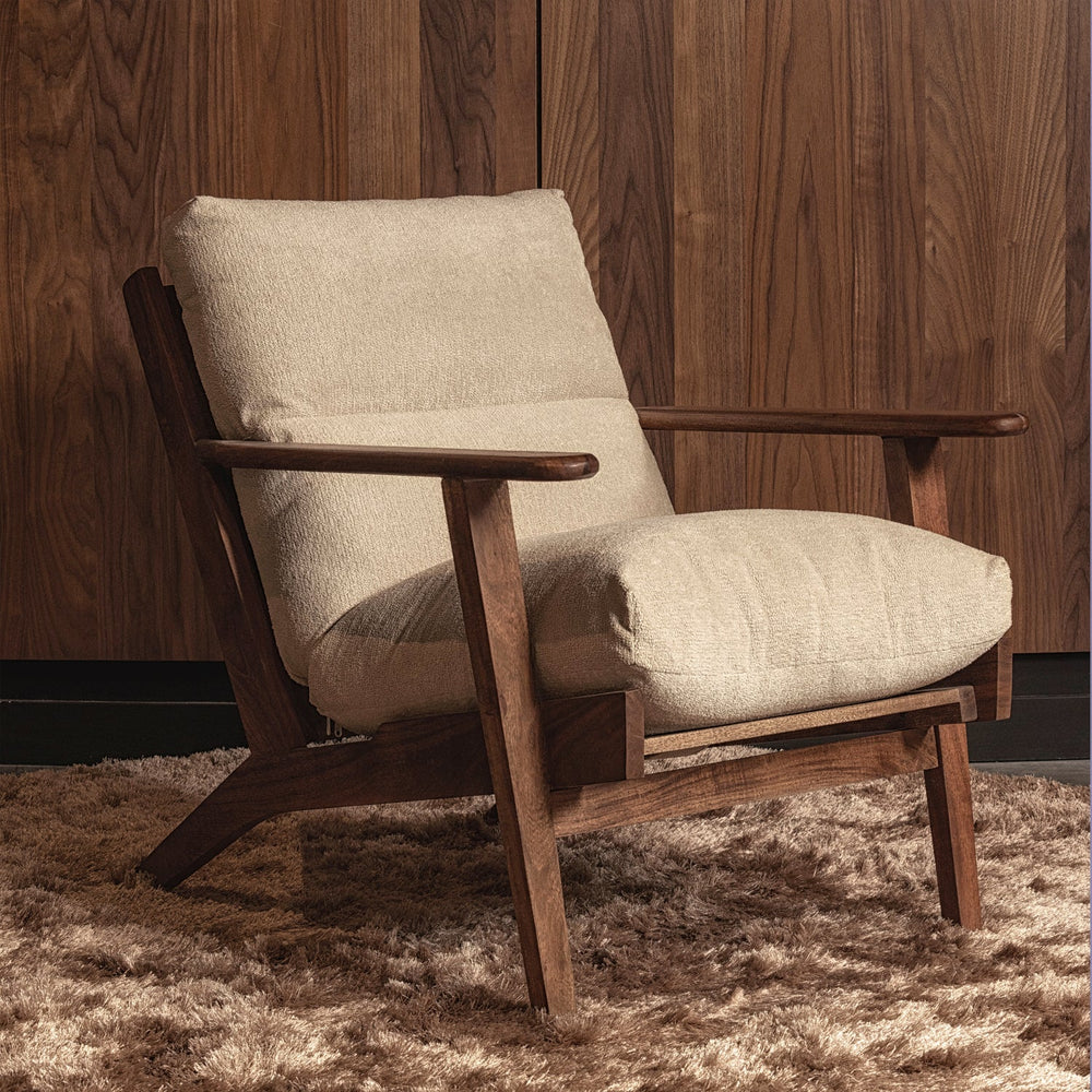 Fotelis HOUSTON, natūralus bouclé