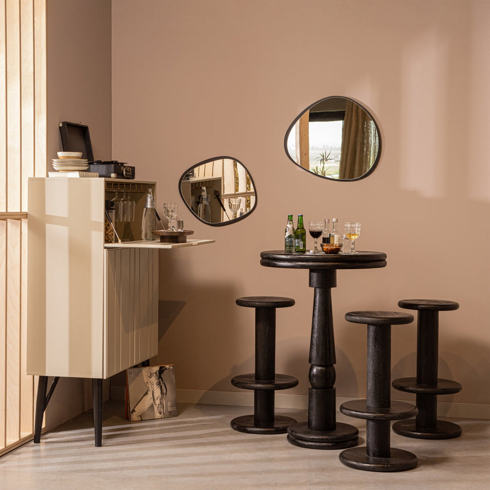 Baro kėdė KOLBY, mango mediena, juoda