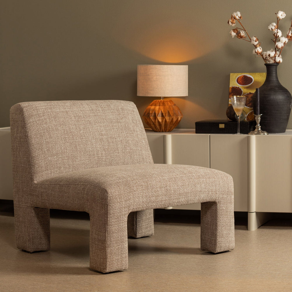 Armchair LAVID, fabric natural