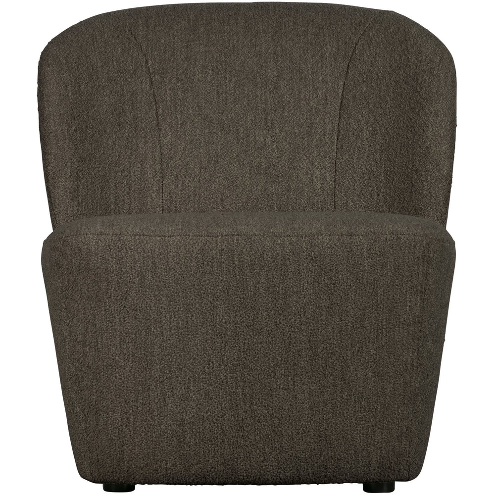Armchair LOFTY bouclé brown