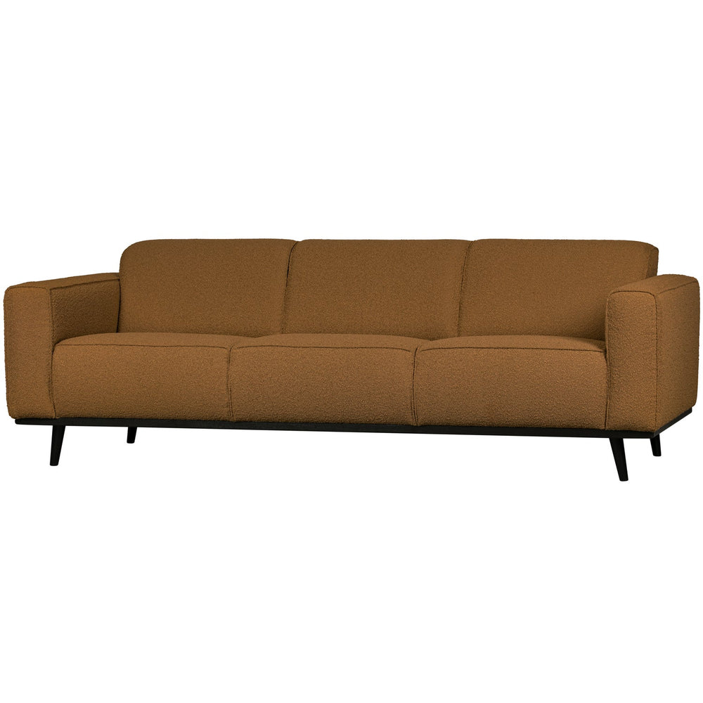 Sofa STATEMENT 3-vietė 230 cm, bouclé sviestas geltona