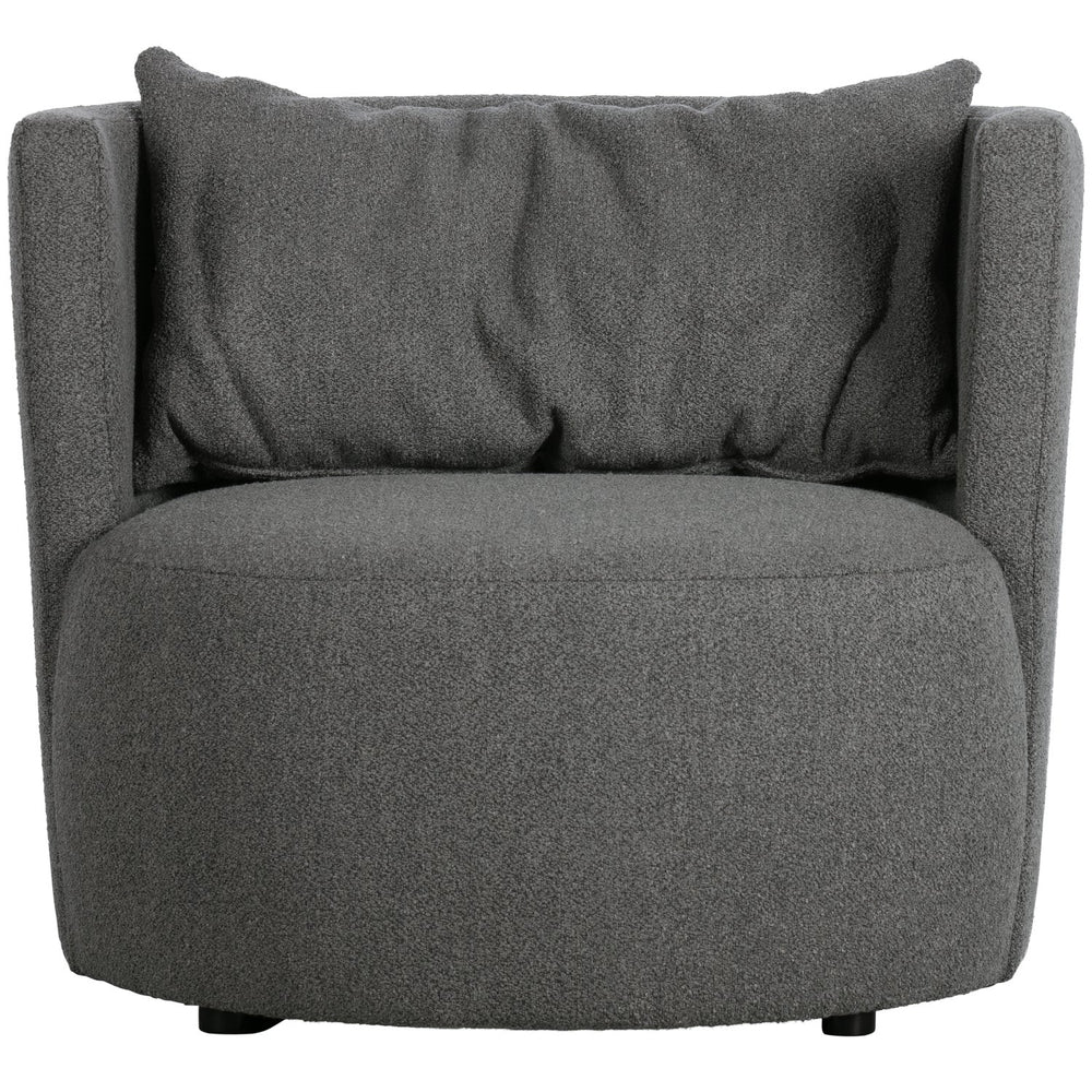 Armchair EXPLORE, bouclé steel grey