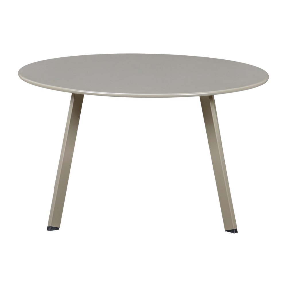 Sodo šoninis staliukas FER, Ø70 cm metalas smėlio