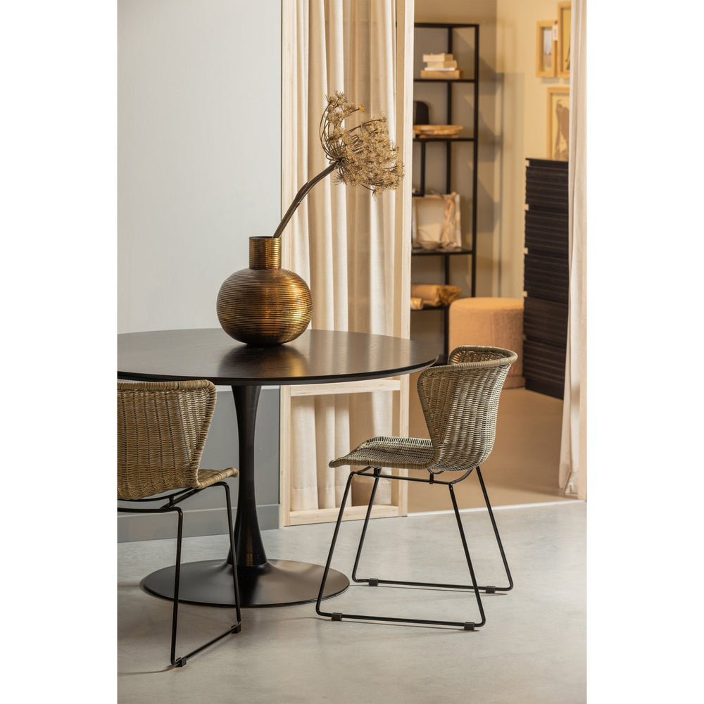 Table SAMMY, black MDF Ø120