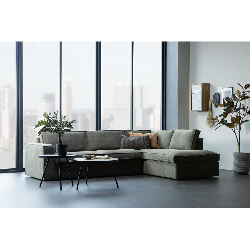Kampinė sofa FREDDIE, dešinė, šiltai žalia