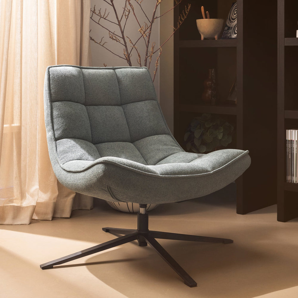 Swivel armchair MAUDI, blue