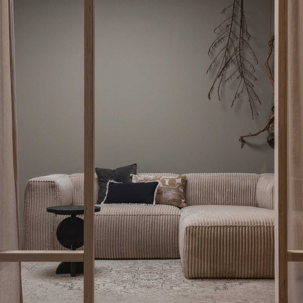 Kampinė sofa BEAN, dešinė pusė, Travertin audinys