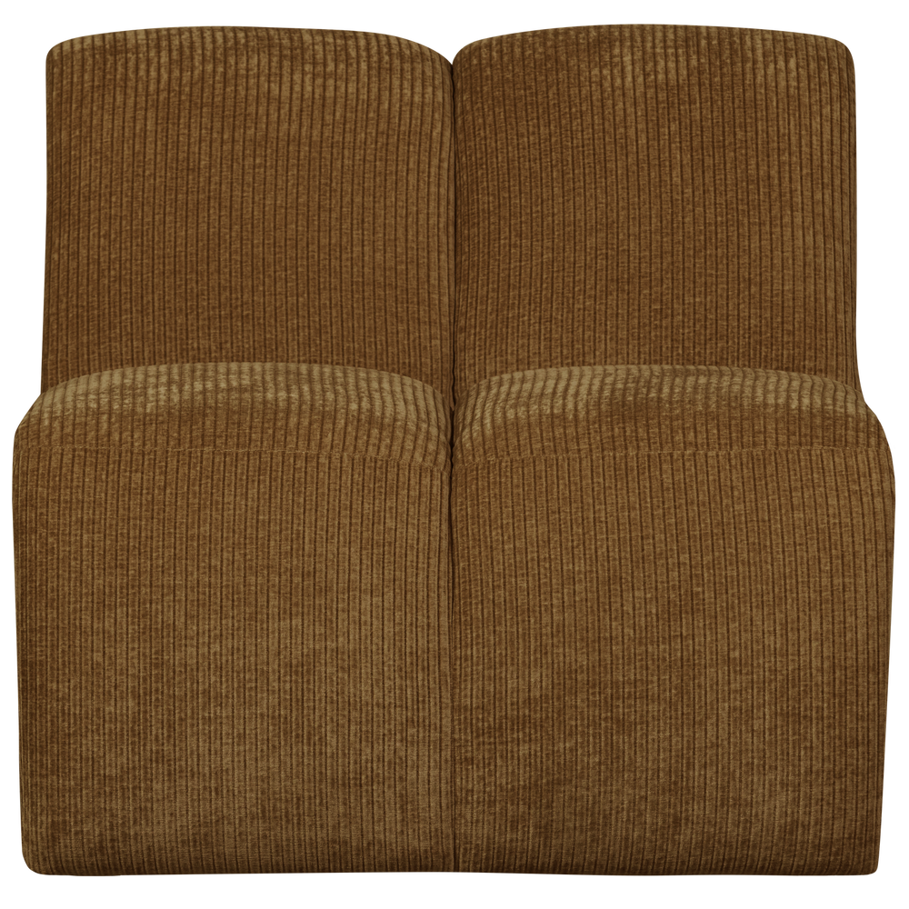 1-seater sofa MOJO, ribbed fabric, honey yellow