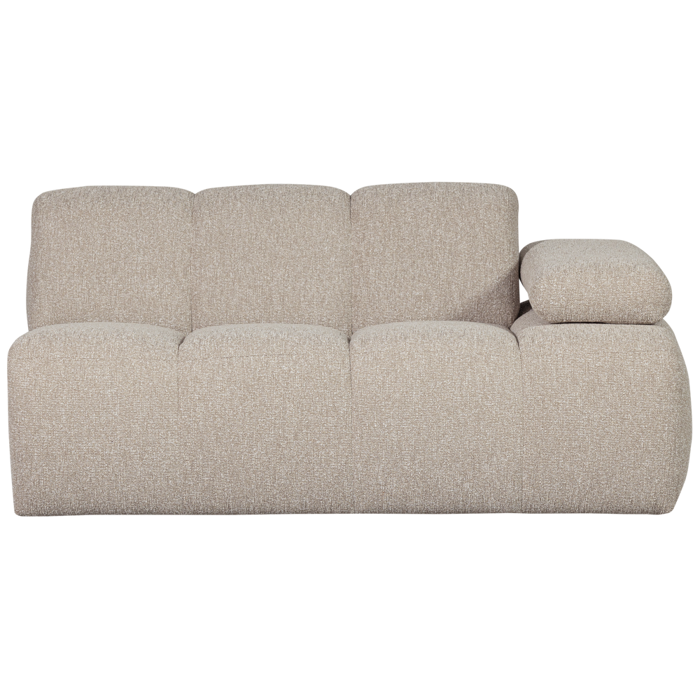 1.5-Seater Element MOJO with Right Armrest, Bouclé, Beige Melange