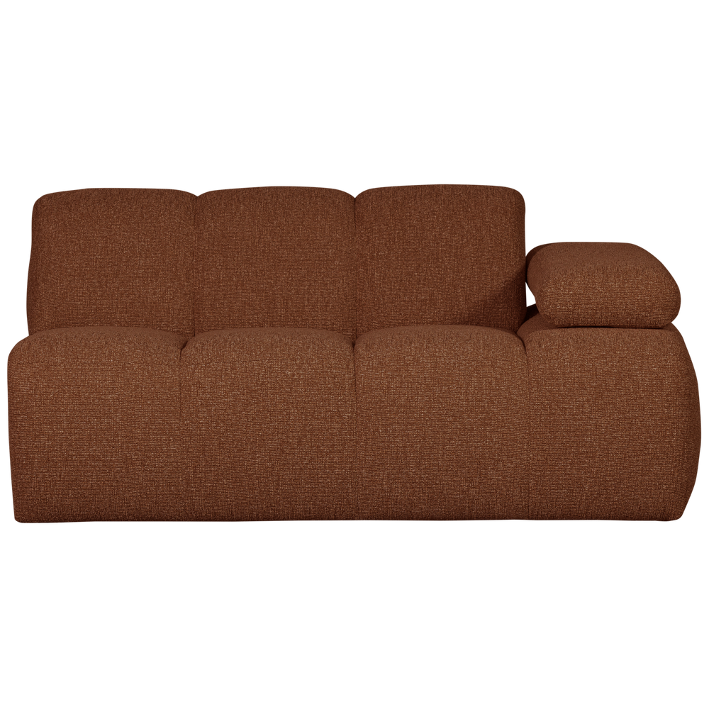 1.5-seater MOJO element with armrest on the right, bouclé, Rust Brown Melange
