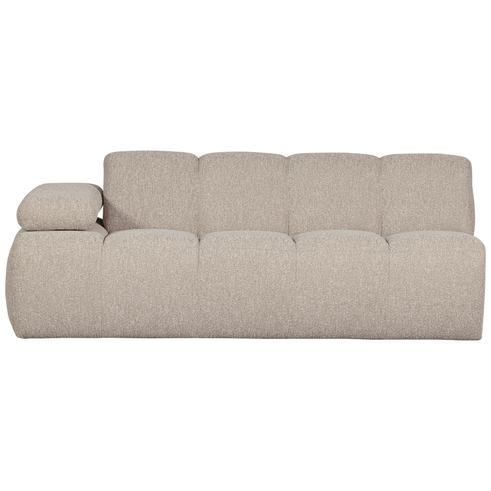 Dvivietis modulis MOJO kairė, bouclé, beige spalvos