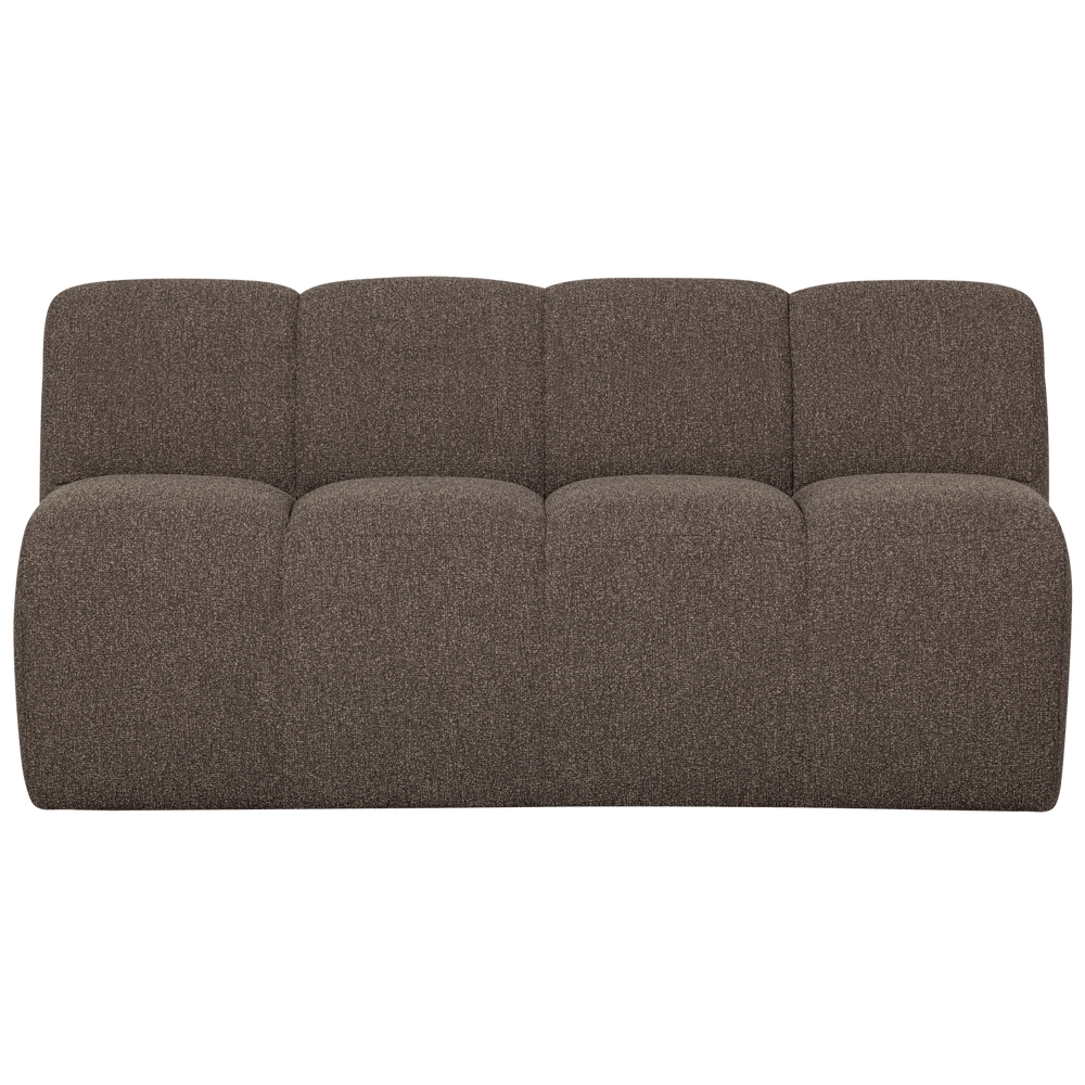 Valgomojo suoliukas su atlošu MOJO, bouclé audinys, geltonai rudas melanžas