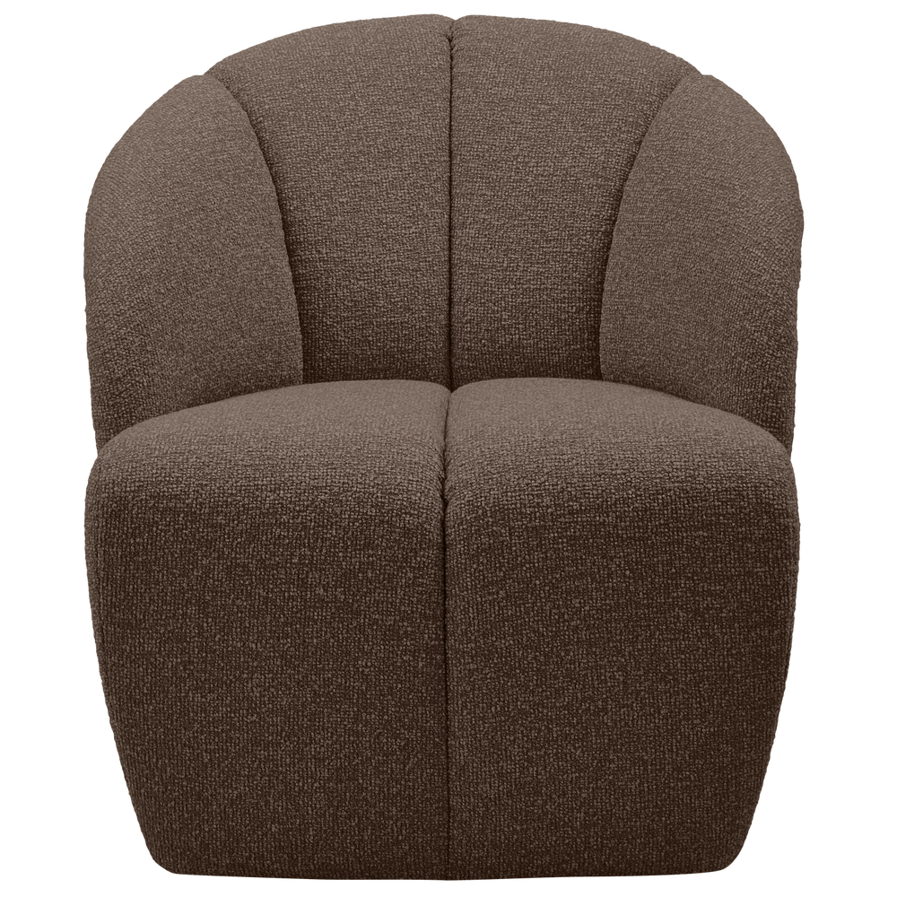 Armchair MOJO, bouclé fabric, yellow-brown mélange