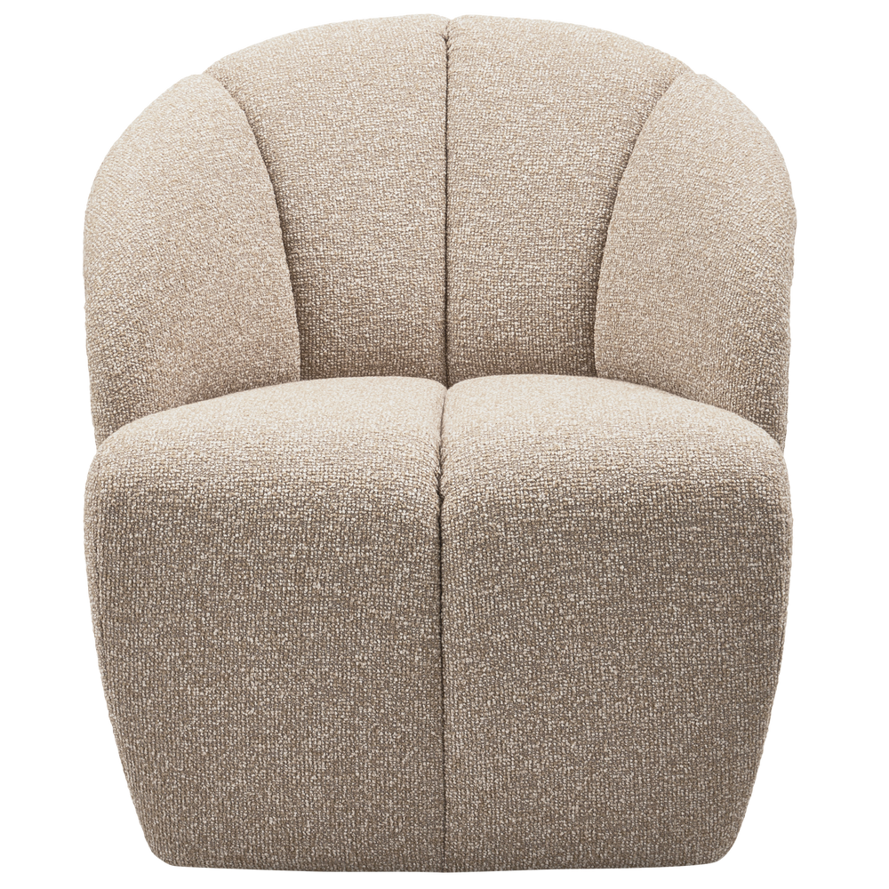 Armchair MOJO, ribbed fabric, rust brown