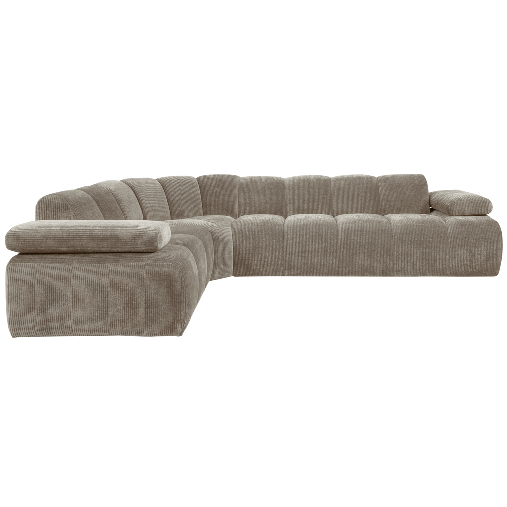 Kampinė sofa MOJO, kairė, tamsaus smėlio spalvos