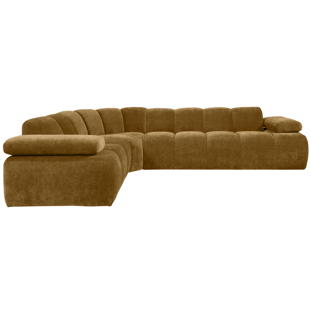 Kampinė sofa MOJO, kairė, medaus geltona