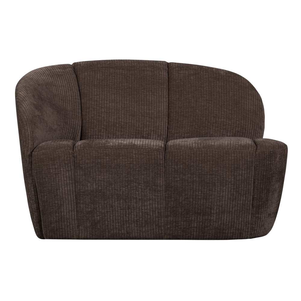 Two-seater MOJO element, no armrests, ribbed fabric, brown