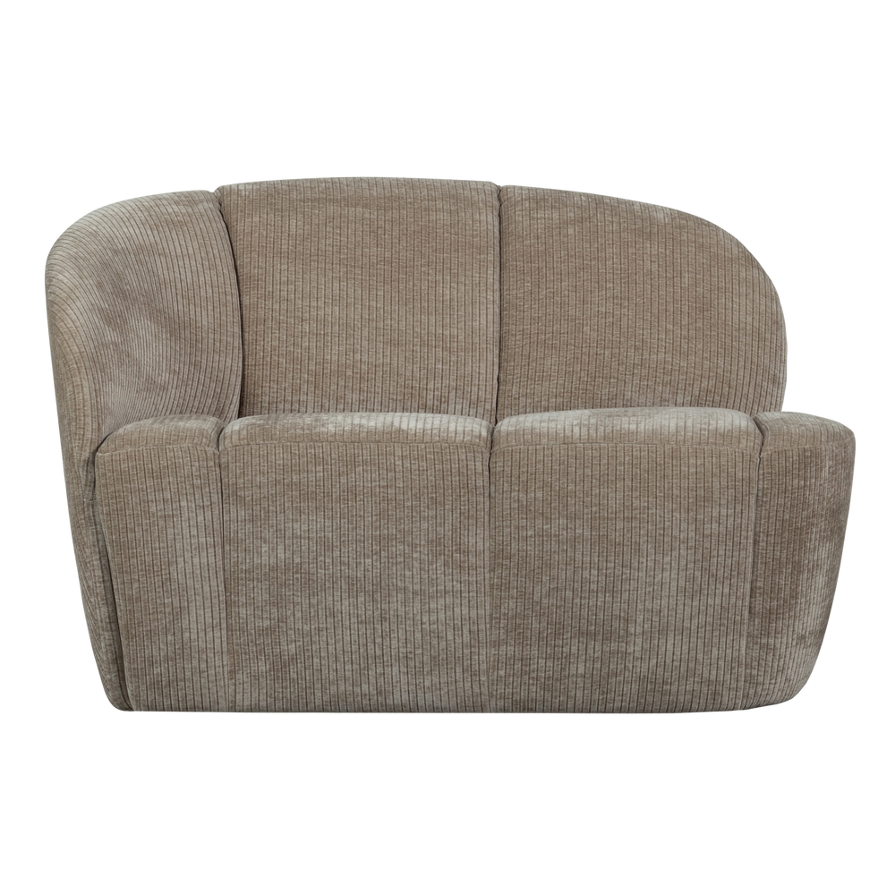 Two-seater element MOJO, armless, ribbed fabric, light sand
