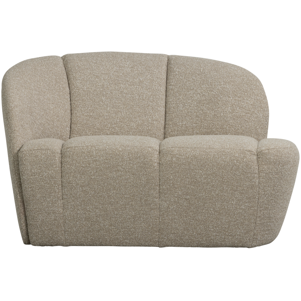 Two-seater element MOJO, armless, bouclé, light sand melange