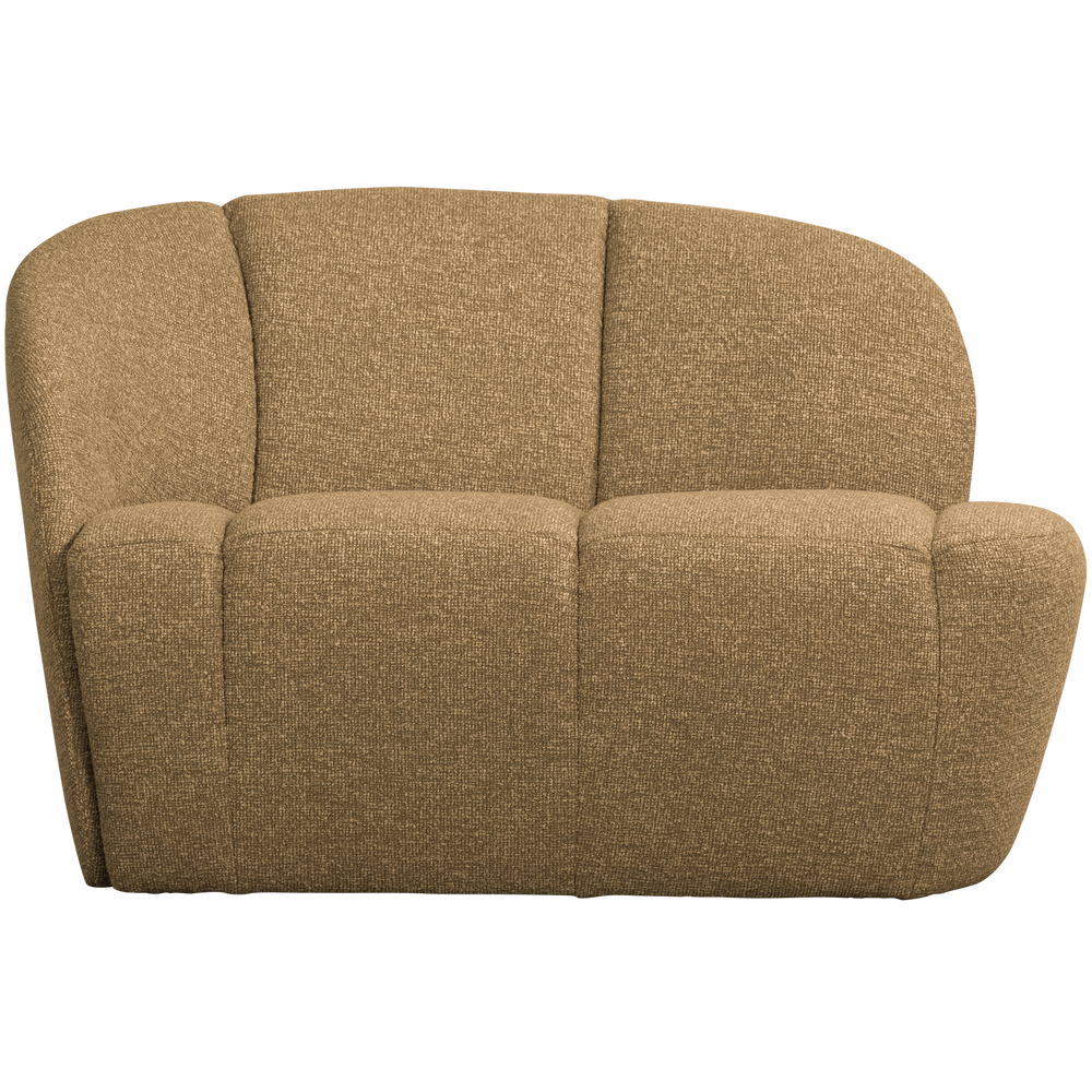 Two-seater MOJO element, no armrests, bouclé, yellow-brown melange