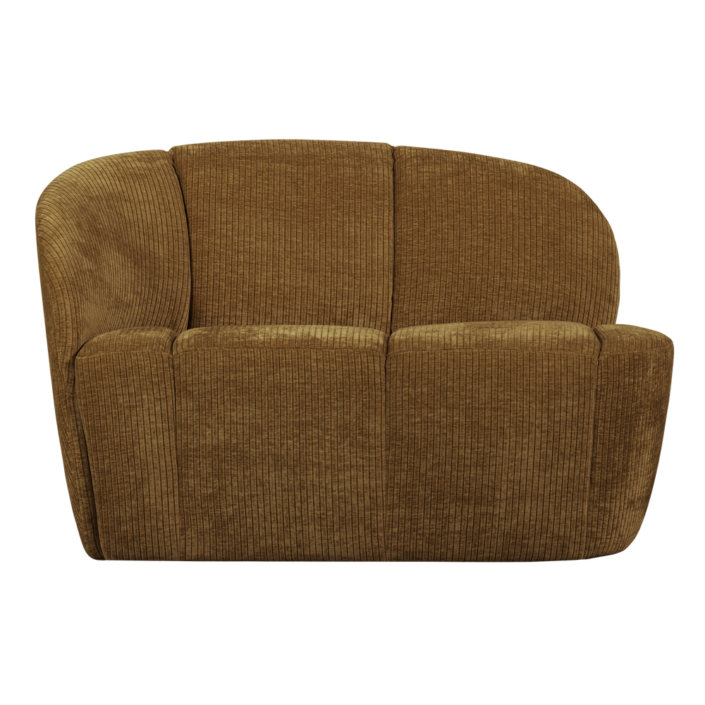 Two-seater element MOJO, armless, ribbed fabric, yellow shade