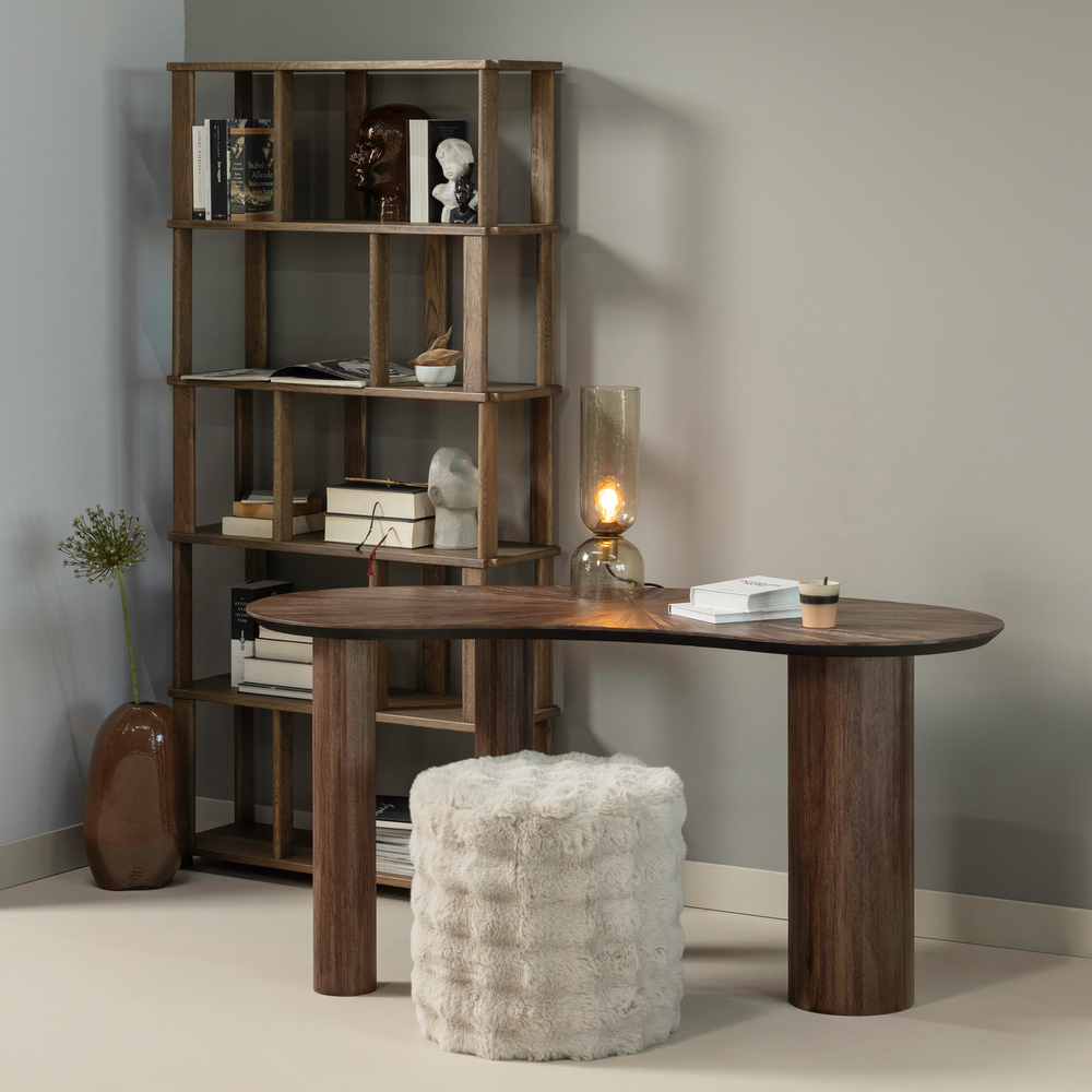 Knygų lentyna RISS, ąžuolas, natūrali