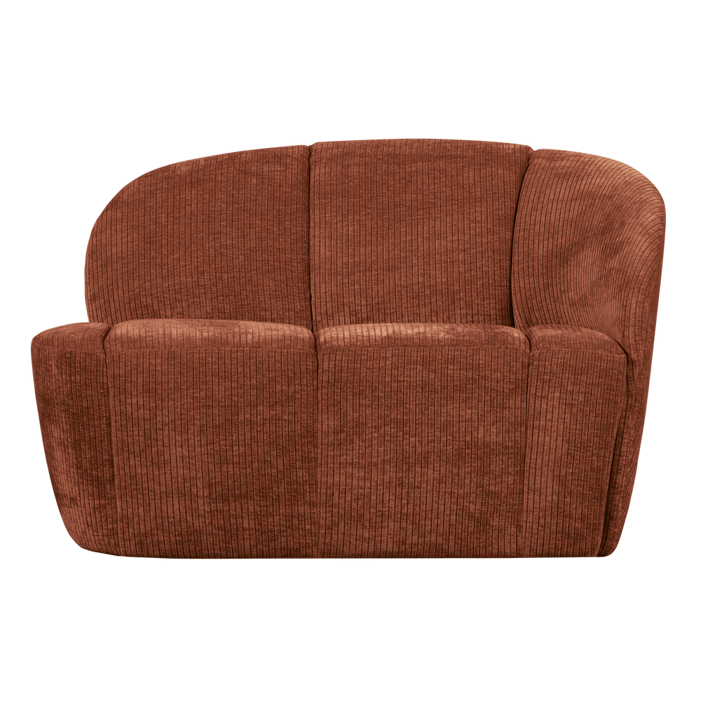 2-Seater Armless Element MOJO, Right, Woven Rib Fabric, Rust Brown