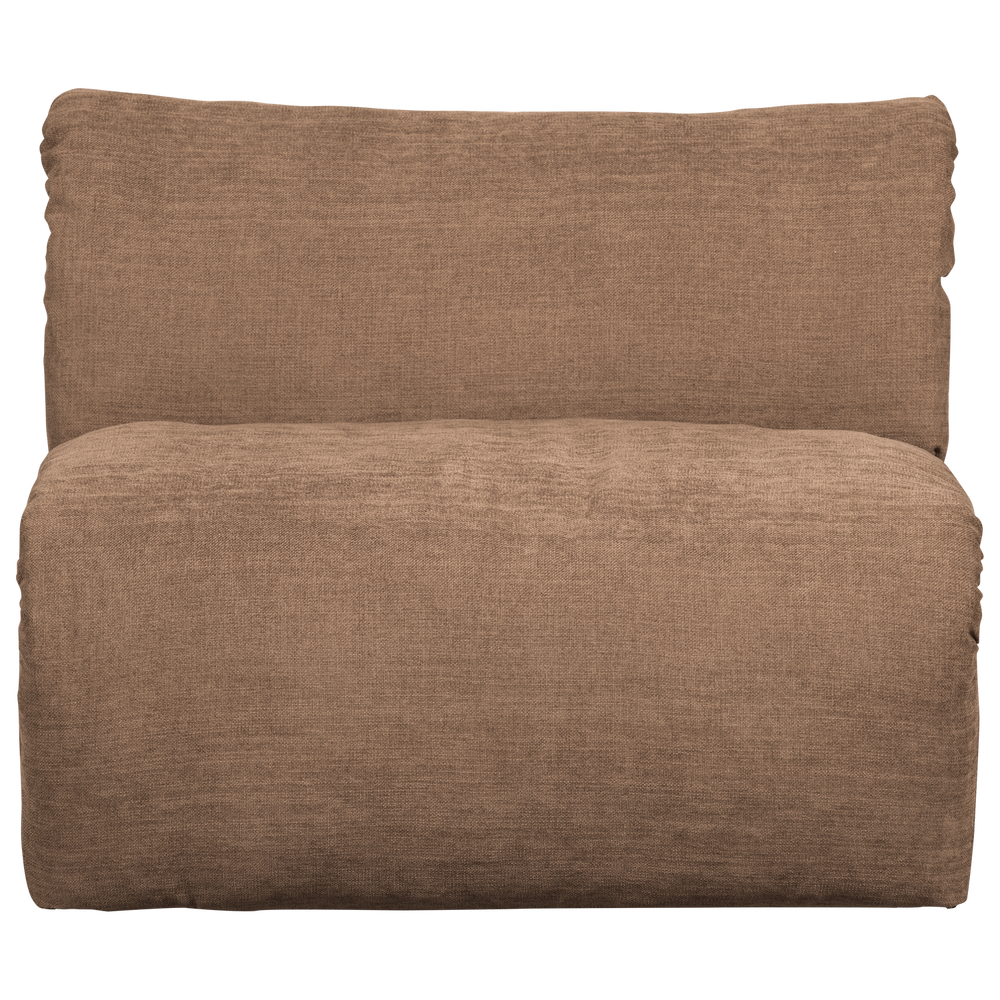 1-seater sofa part BAGGY, woven chenille fabric, brown color