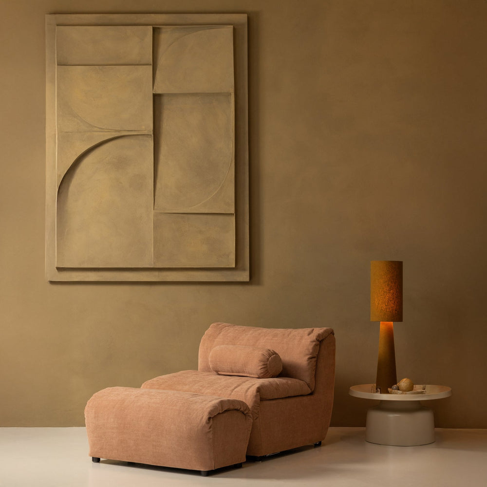 1-vietė sofos dalis BAGGY, austo šenilo audinys, sena rožinė spalva