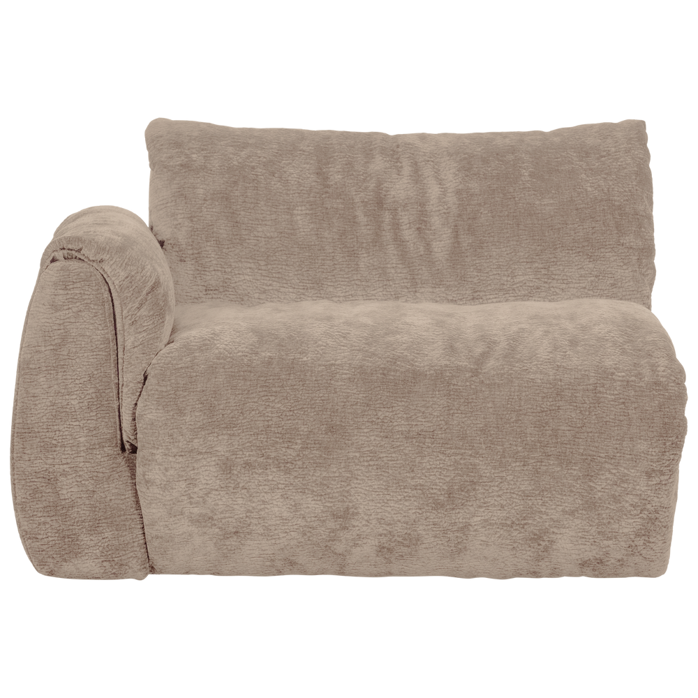 1-seater sofa section BAGGY, left, 3D chenille fabric