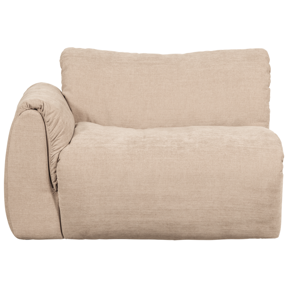 1-seater sofa section BAGGY, left, woven chenille fabric