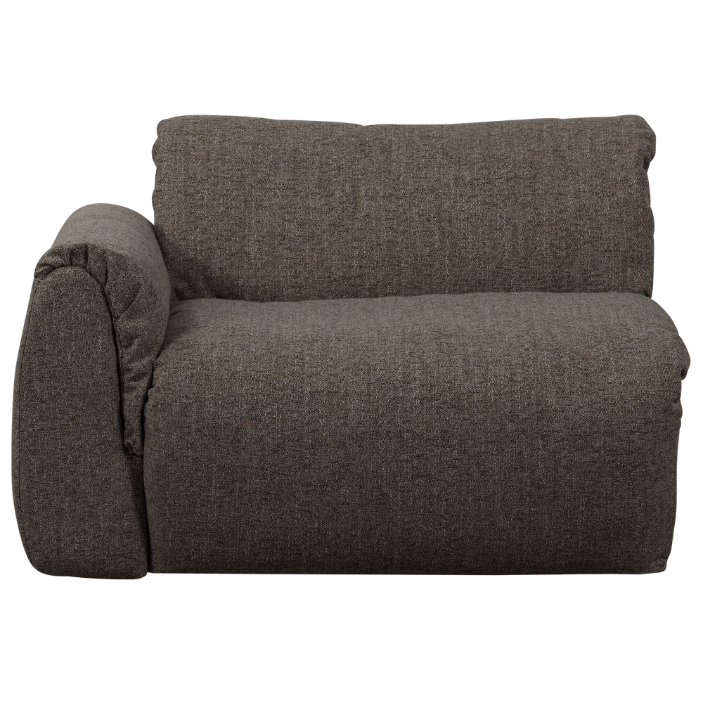 BAGGY 1-seater sofa section, left, warm grey melange