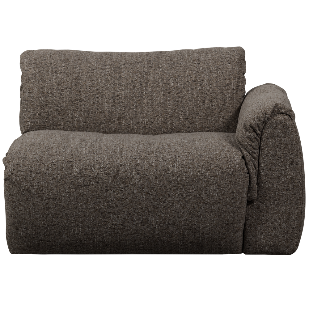 1-seater sofa section BAGGY, right, warm grey melange