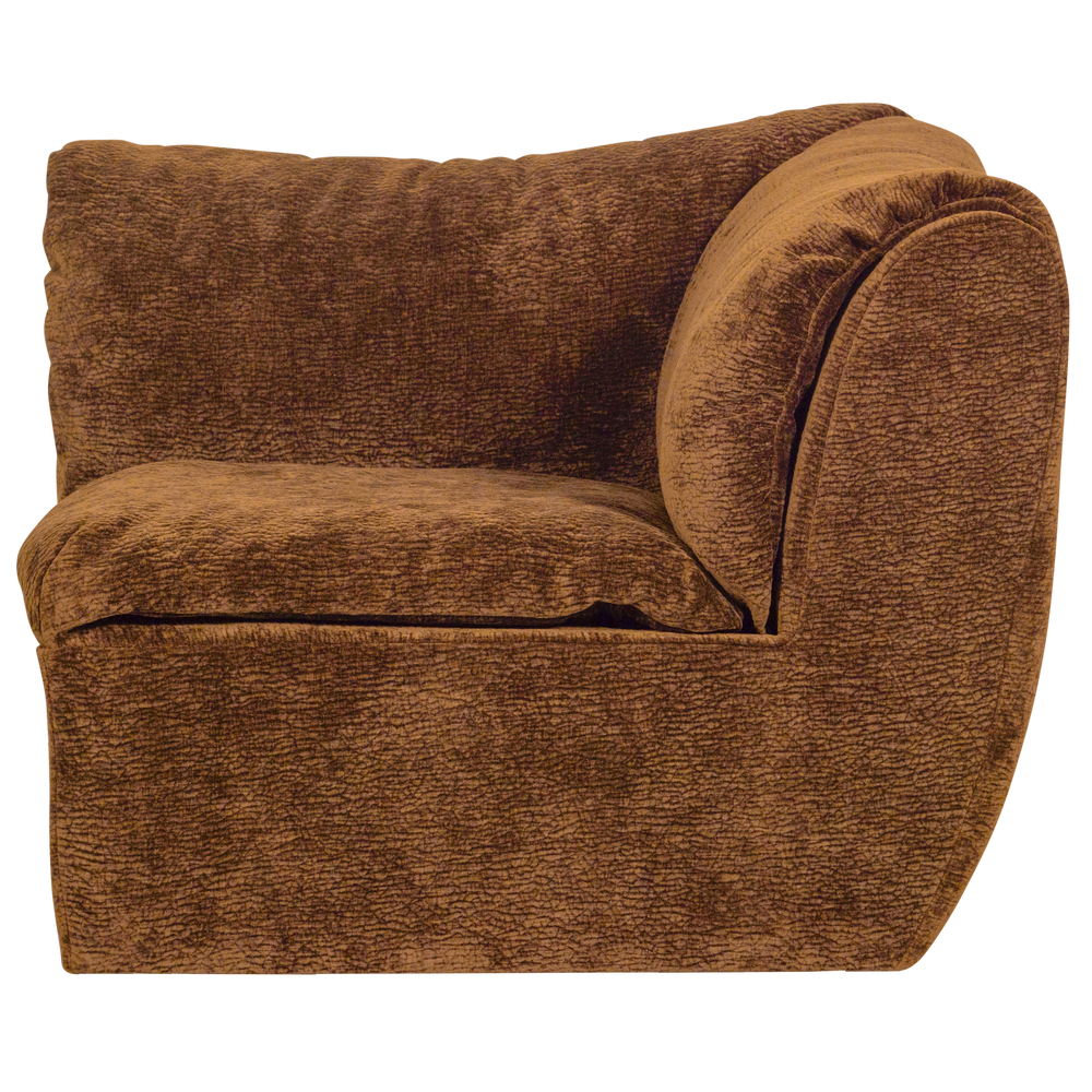 Kampinė sofos dalis BAGGY, 3D, šenilo audinys, vidutinio rudo atspalvio