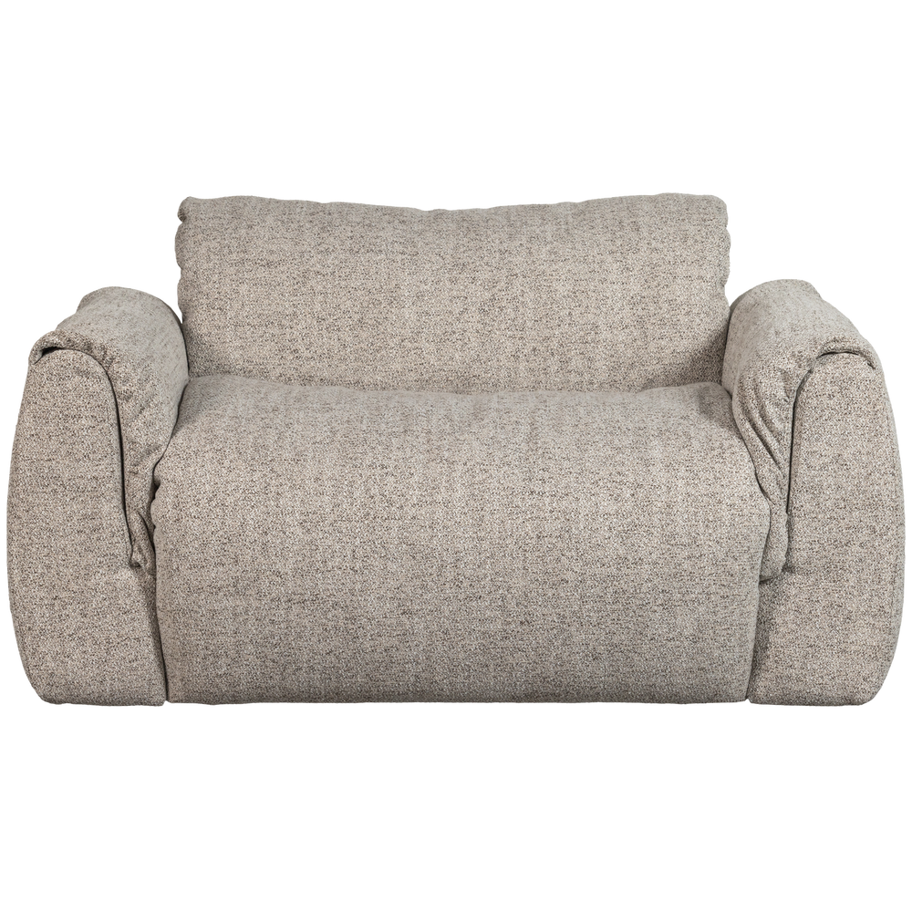 Armchair BAGGY, woven fabric, natural melange