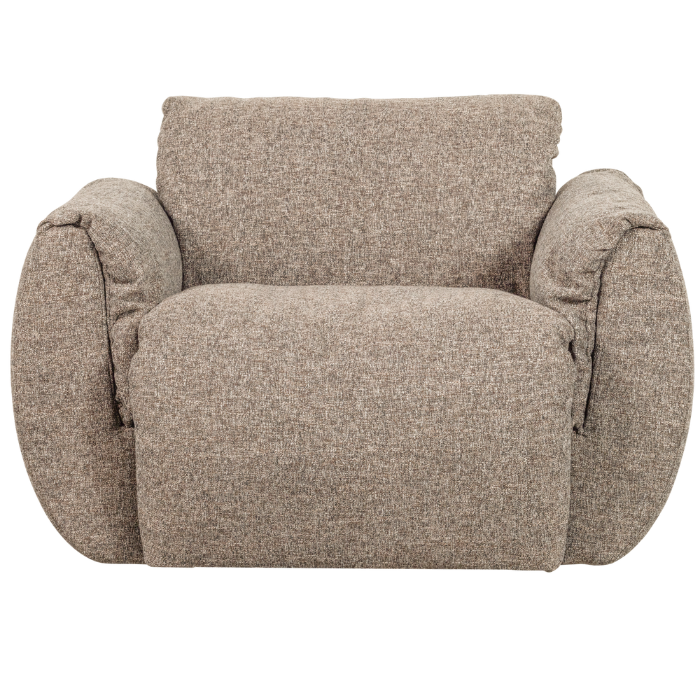 Inflatable armchair BAGGY, woven fabric, brown color