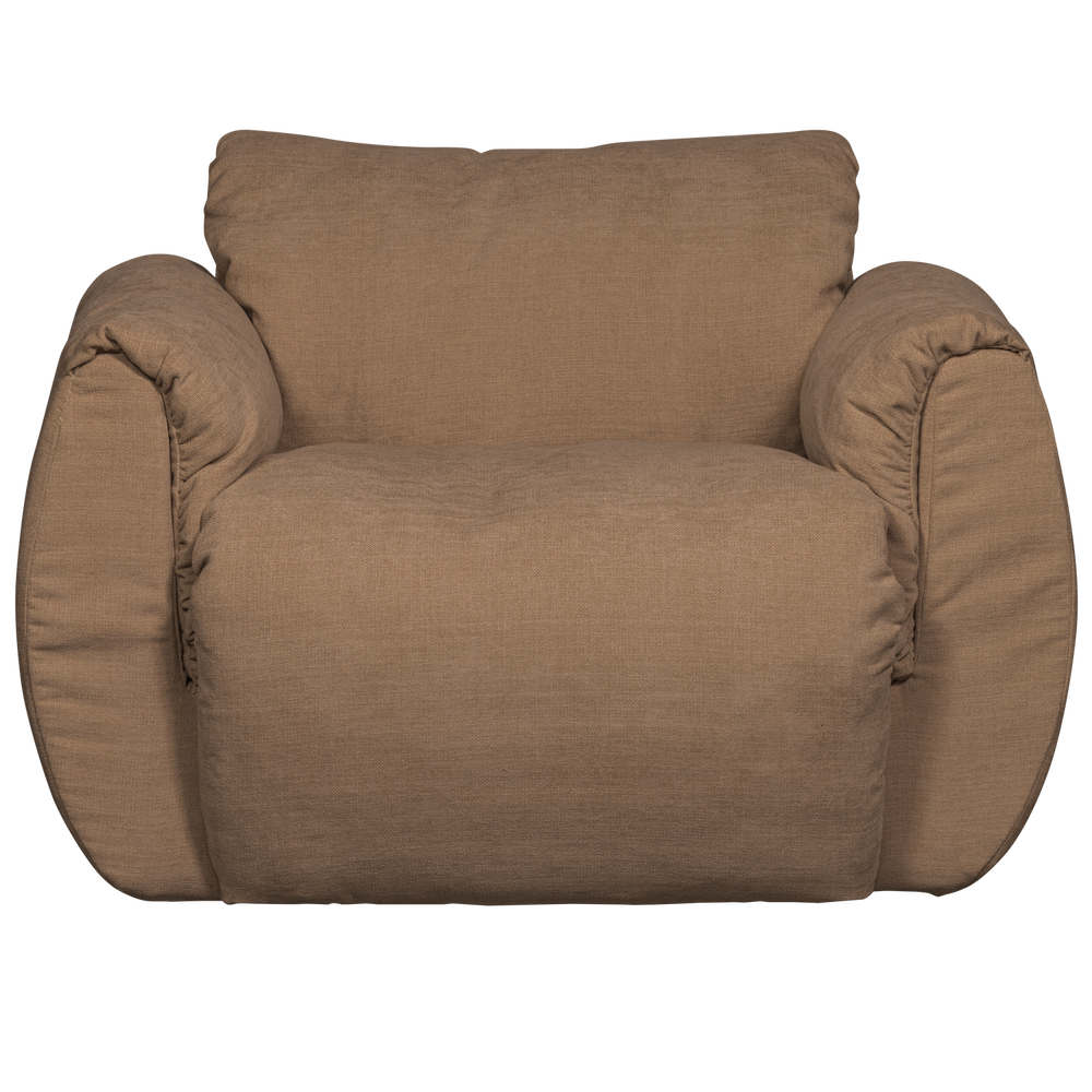 BAGGY rocking chair, woven chenille fabric, brown color